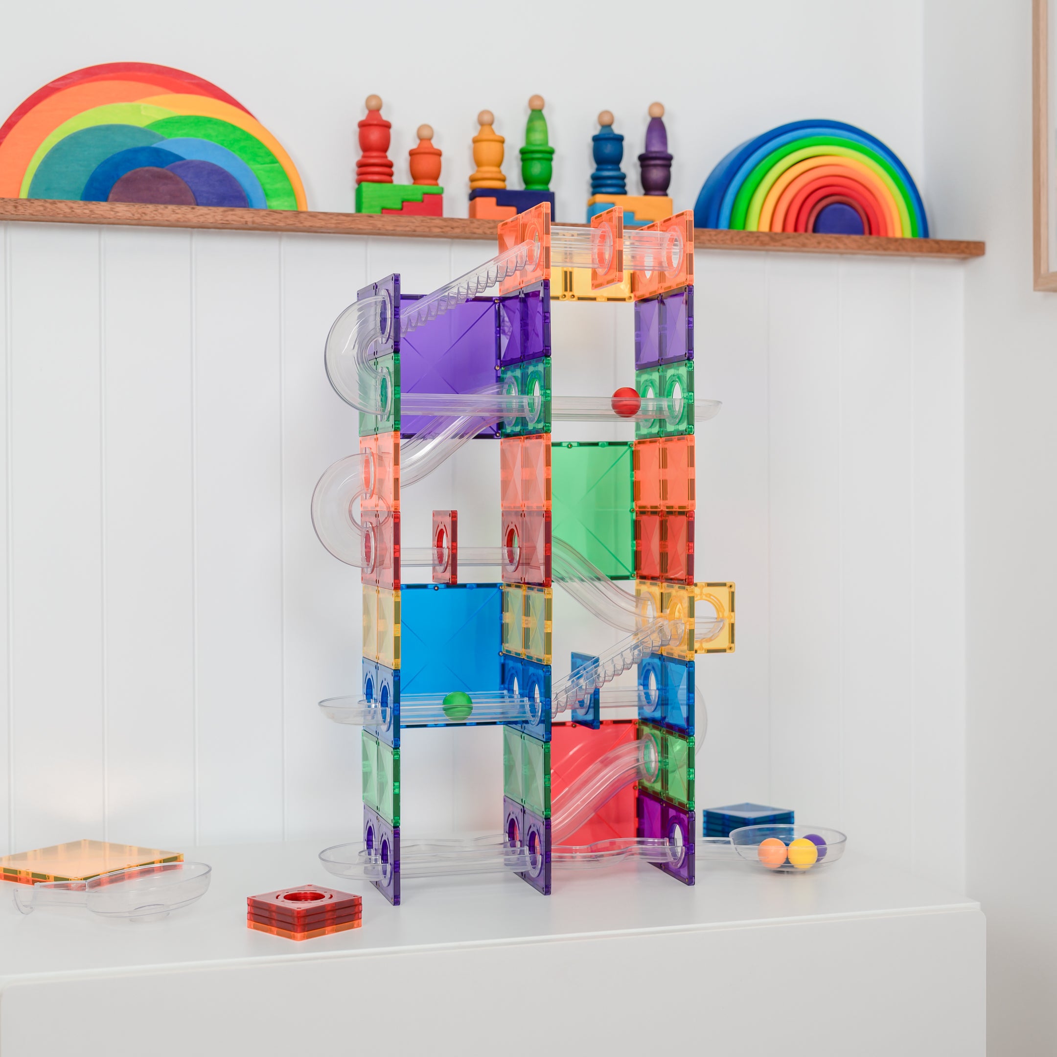 Connetix Tiles Super Ball Run Pack 134 pieces