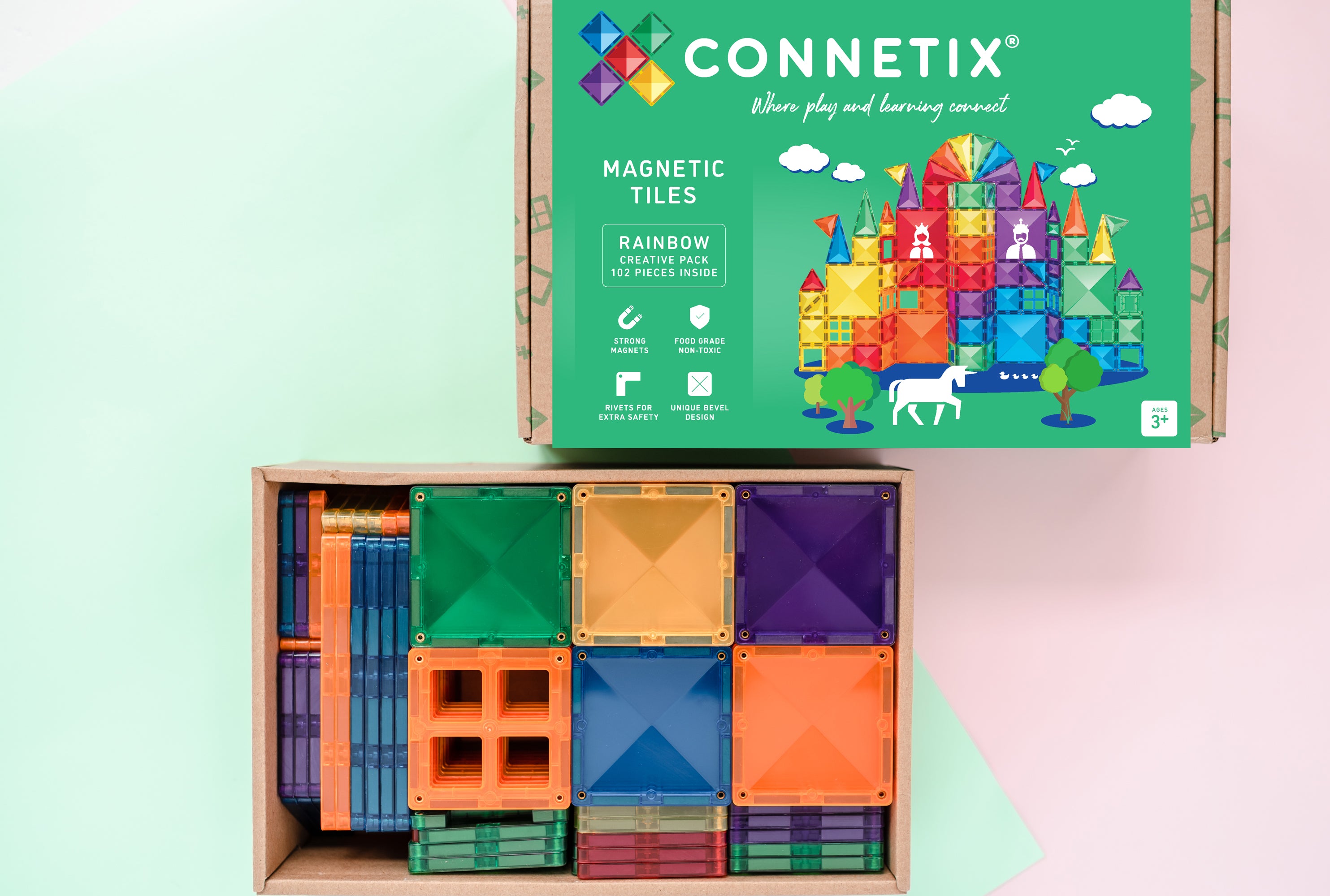 Connetix Tiles Rainbow Creative Pack 102 Pieces