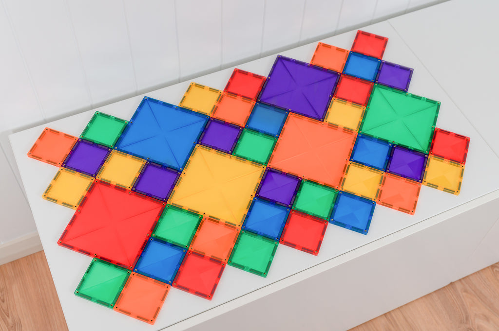 Connetix Tiles Rainbow Square Pack 42 Pieces