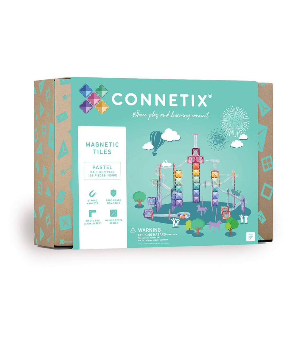 Connetix Tiles Pastel Ball Run Pack 106 Pieces