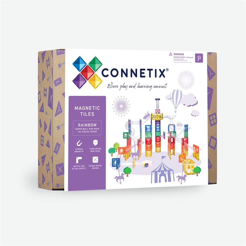 Connetix Tiles Super Ball Run Pack 134 pieces