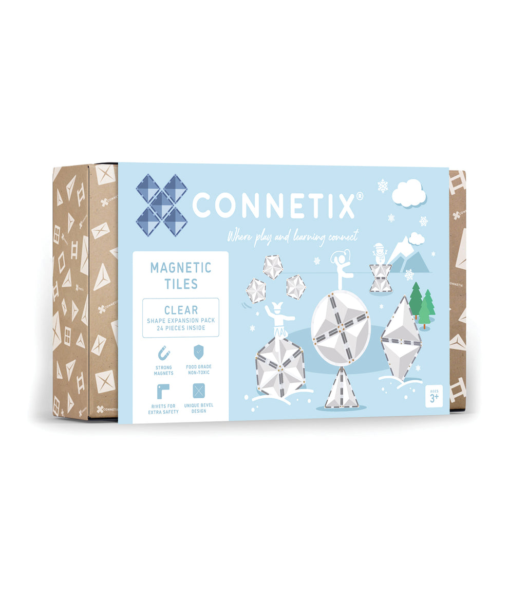 Connetix Tiles Clear Shape Expansion Pack 24 Pieces