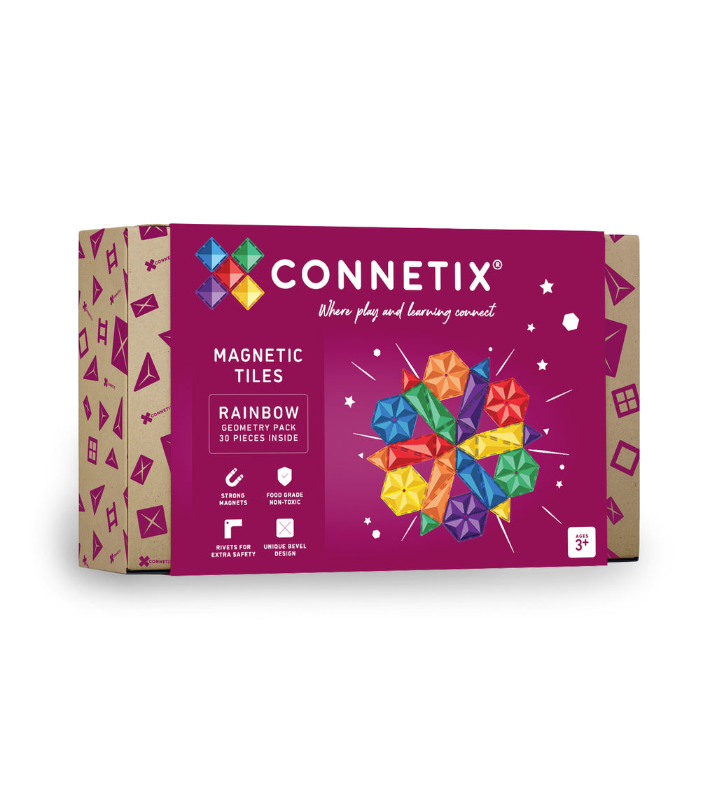 Connetix Tiles Rainbow Geometry Pack 30 Pieces