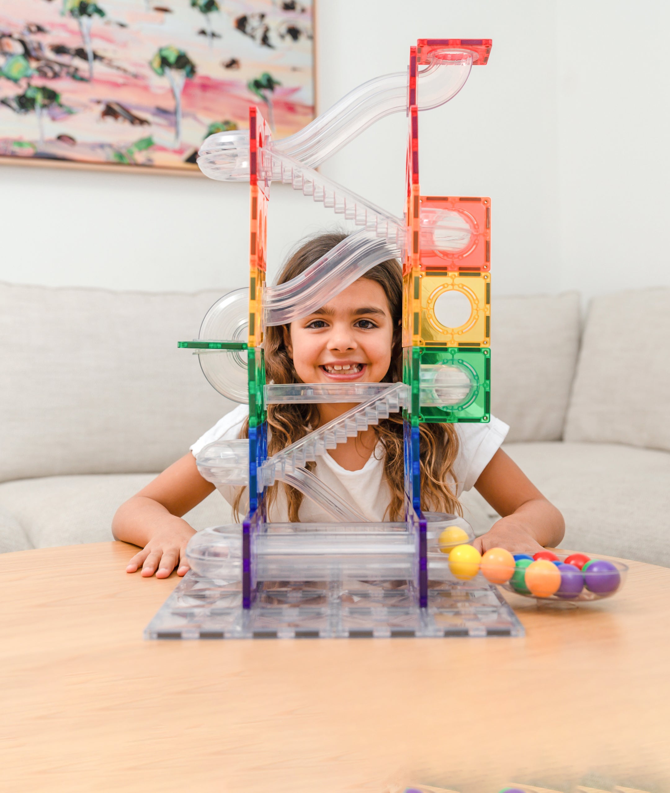 Connetix Tiles Rainbow Ball Run Pack 92 Pieces