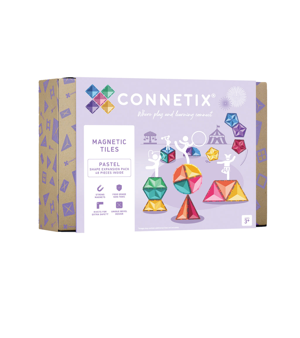 Connetix Tiles Pastel Shape Expansion Pack 48 Pieces