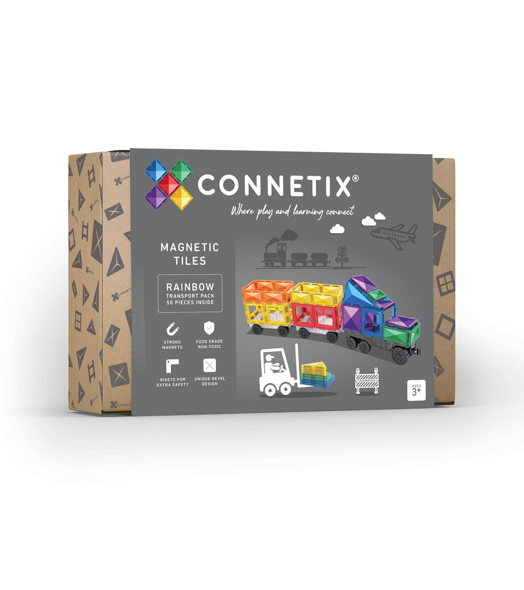 Connetix Tiles Rainbow Transport Pack 50 Pieces