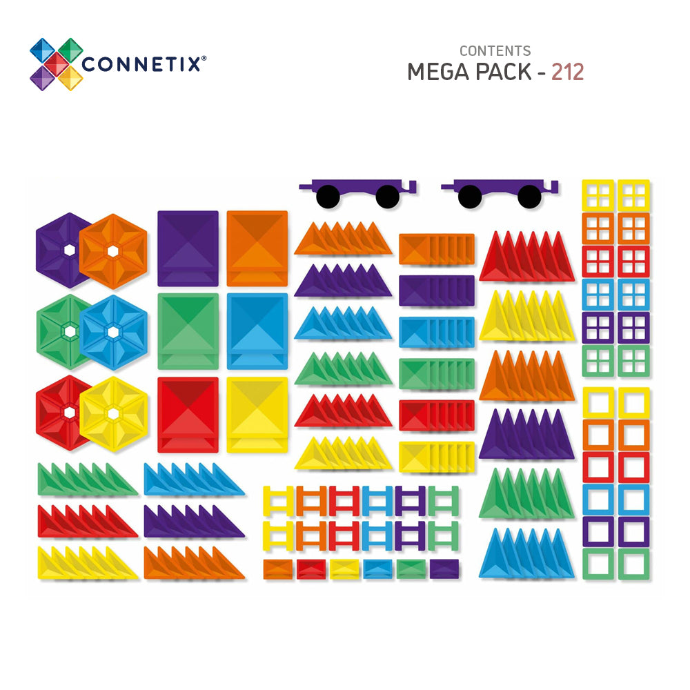 Connetix Tiles Rainbow Mega Pack 212 Pieces