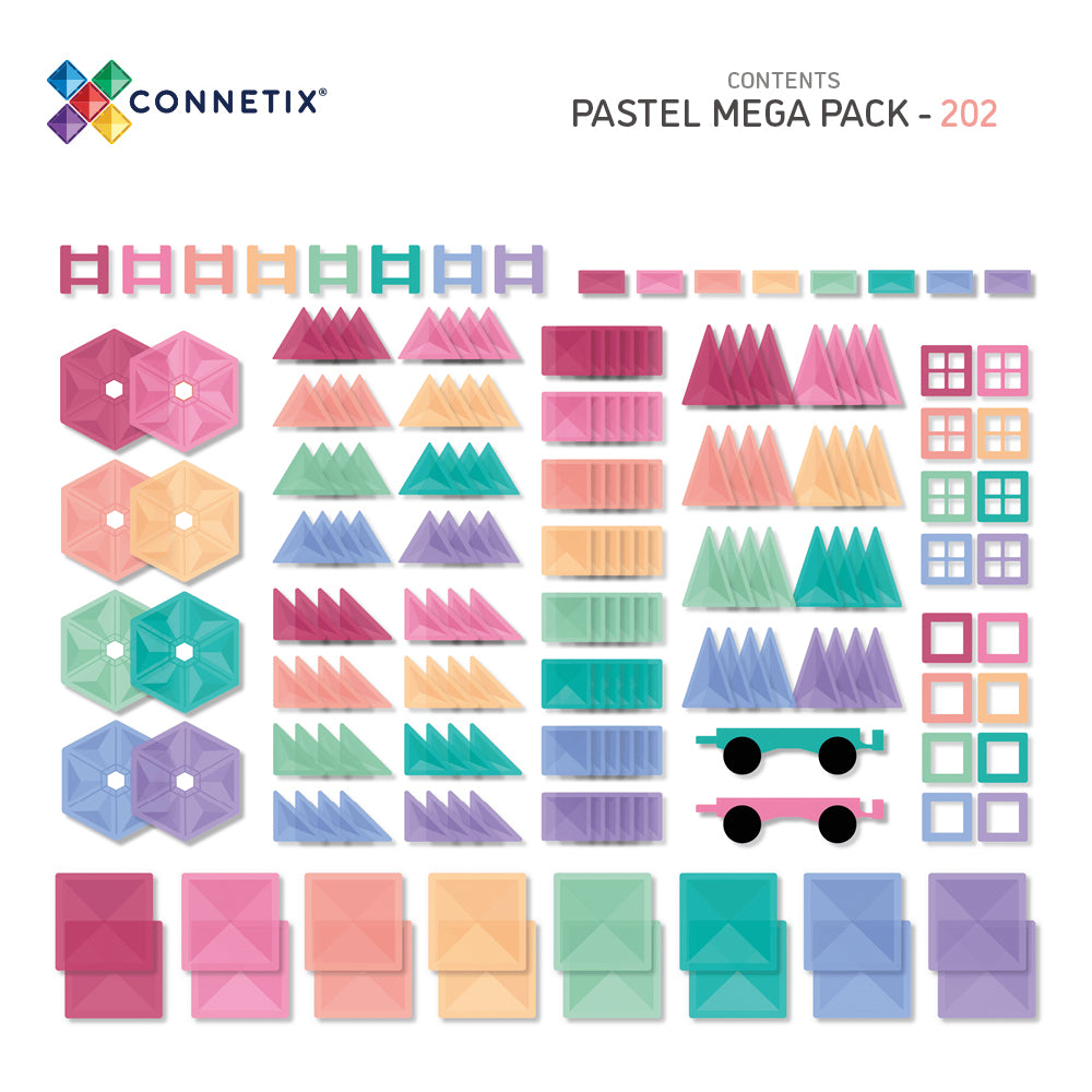 Connetix Tiles Pastel Mega Pack 202 Pieces