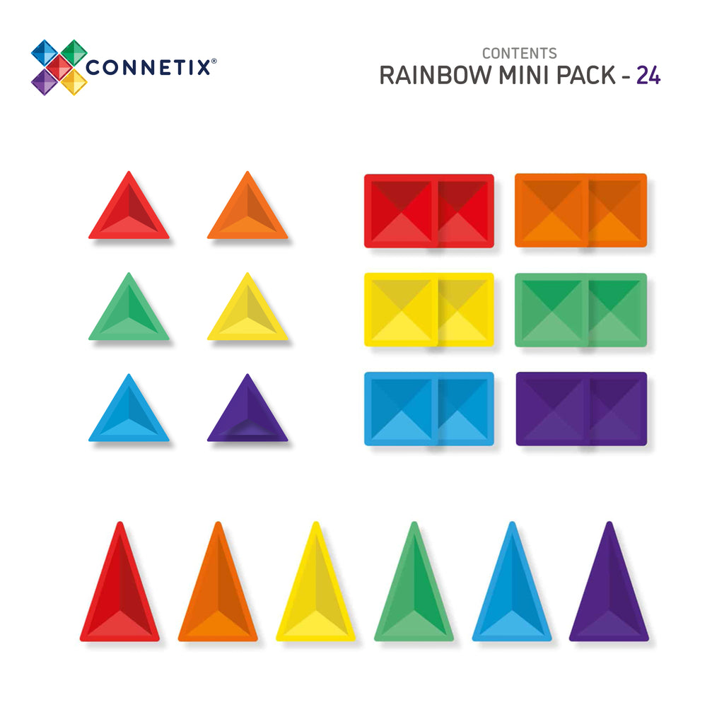 Connetix Tiles Rainbow Mini Pack 24 Pieces