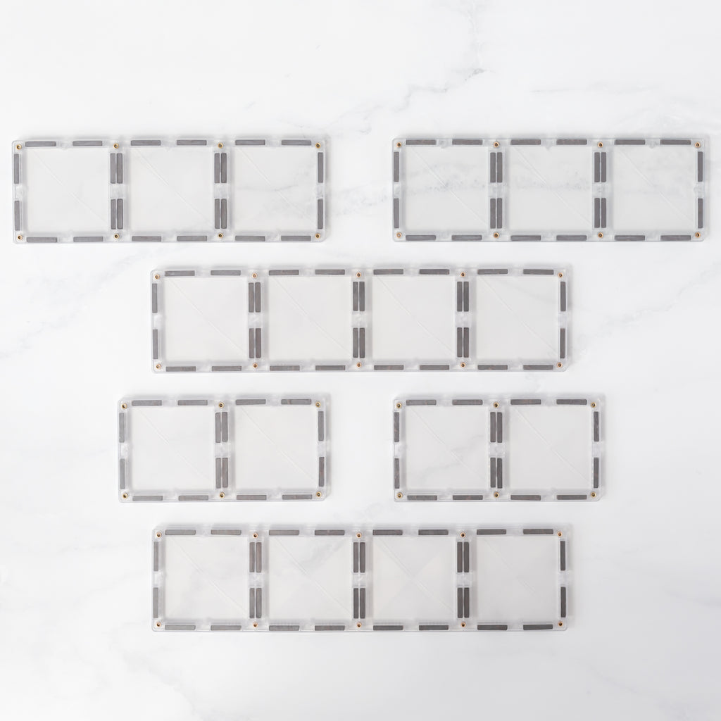 Connetix Tiles Clear Rectangle Pack 12 Pieces